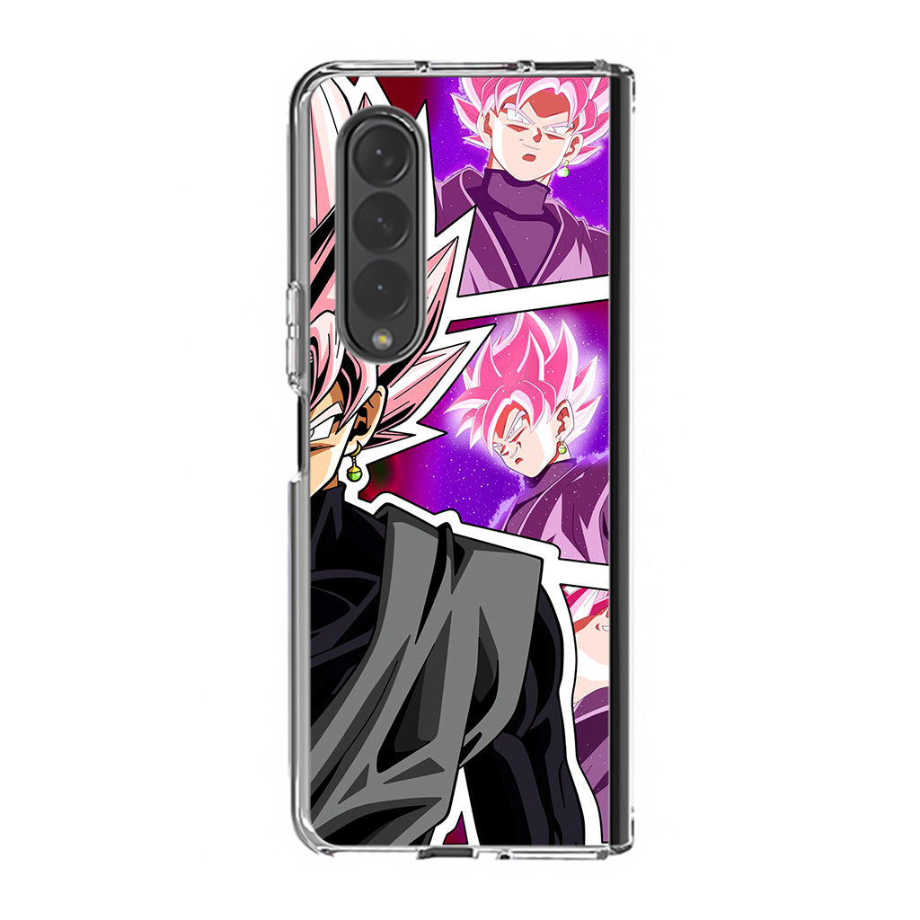 Super Goku Black Rose Collage Samsung Galaxy Z Fold 3 Case