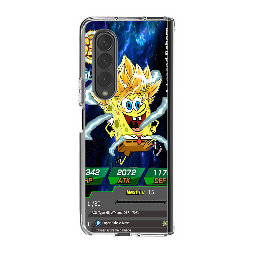 Super Saiyan Spongebob Card Samsung Galaxy Z Fold 3 Case