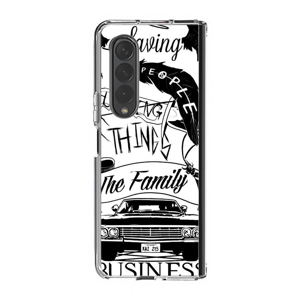 Supernatural Family Business Saving People Samsung Galaxy Z Fold 3 Case