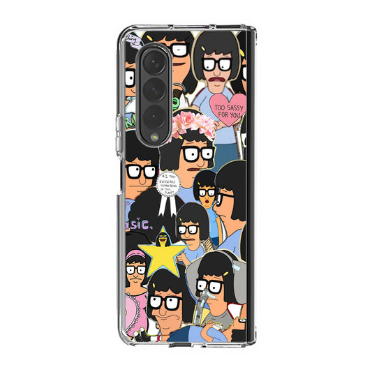 Tina Belcher Collage Samsung Galaxy Z Fold 3 Case