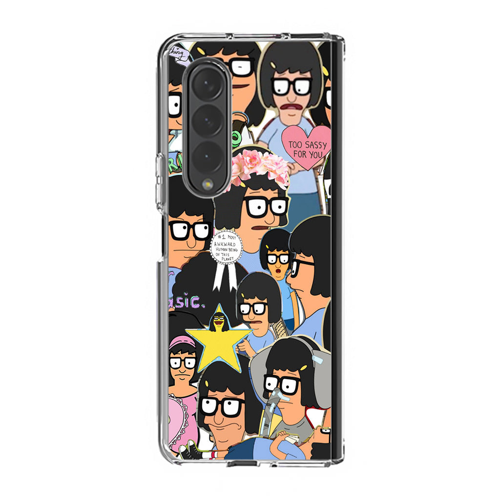 Tina Belcher Collage Samsung Galaxy Z Fold 4 Case