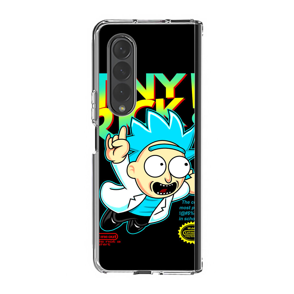 Tiny Rick Let Me Out Samsung Galaxy Z Fold 3 Case