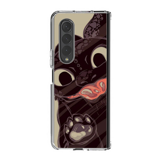 Toothless Dragon Art Samsung Galaxy Z Fold 3 Case