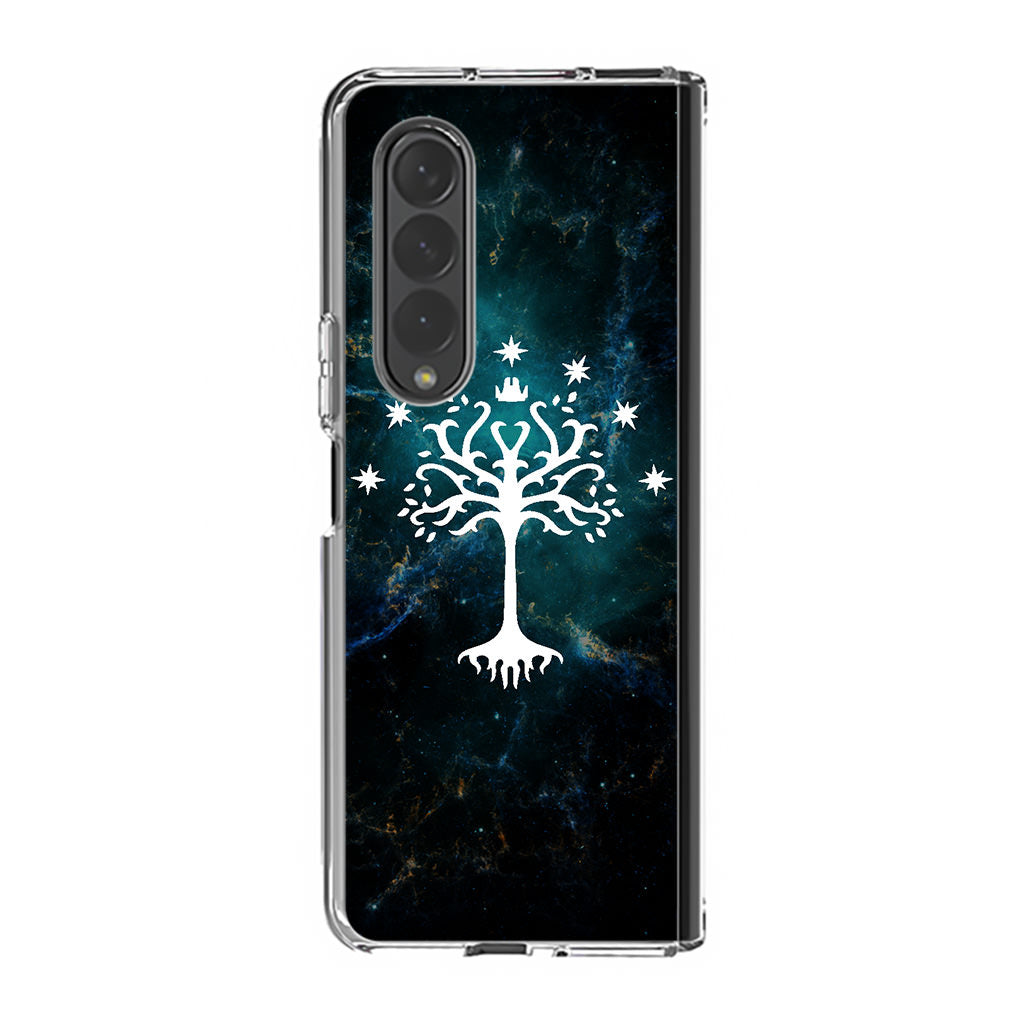 White Tree Of Gondor In Space Nebula Samsung Galaxy Z Fold 3 Case
