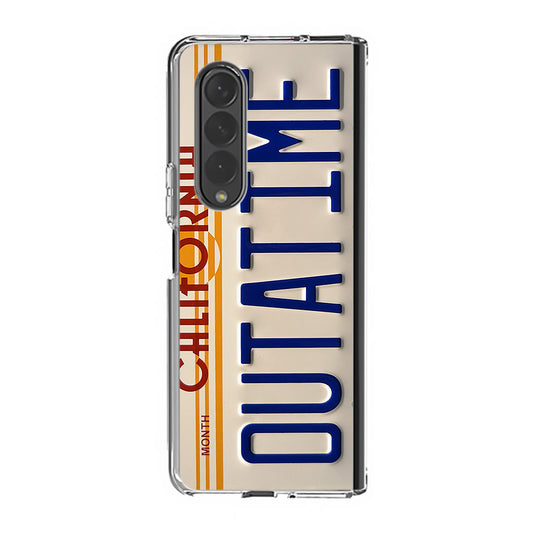 Back to the Future License Plate Outatime Samsung Galaxy Z Fold 4 Case
