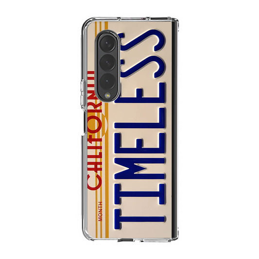 Back to the Future License Plate Timeless Samsung Galaxy Z Fold 4 Case