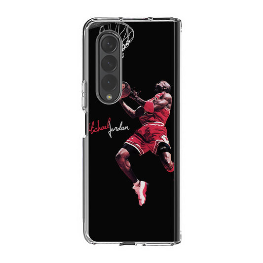 Michael Jordan Epic Jump Samsung Galaxy Z Fold 4 Case