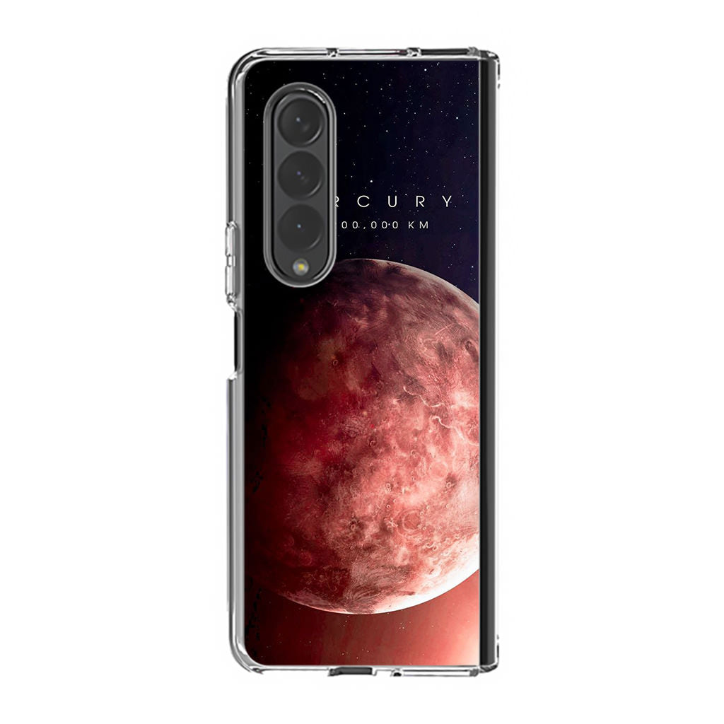 Planet Mercury Samsung Galaxy Z Fold 3 Case