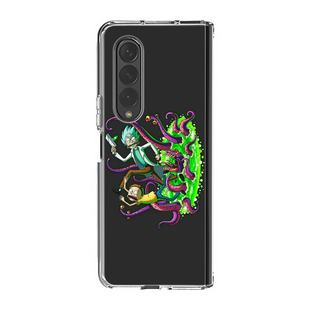 Rick And Morty Pass Through The Portal Samsung Galaxy Z Fold 3 Case