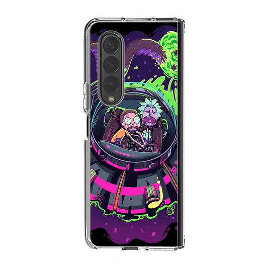 Rick And Morty Spaceship Samsung Galaxy Z Fold 3 Case