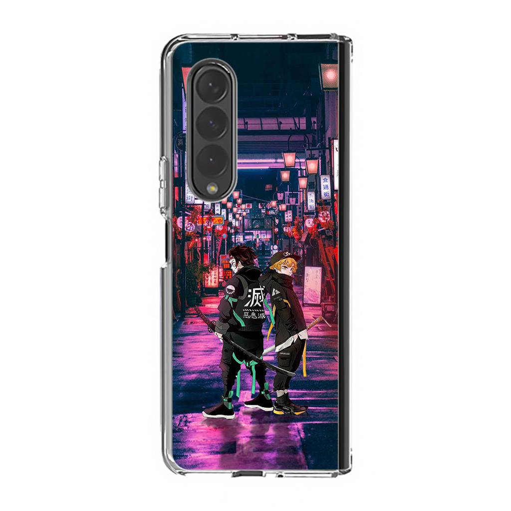 Tanjiro And Zenitsu in Style Samsung Galaxy Z Fold 3 Case