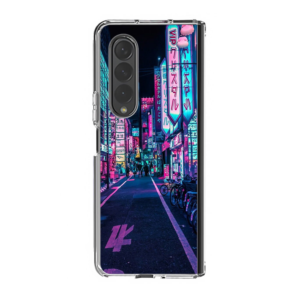 Tokyo Street Wonderful Neon Samsung Galaxy Z Fold 3 Case