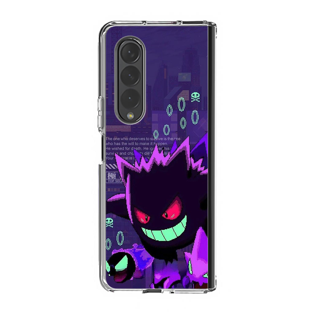 Gengar Pixel Art Samsung Galaxy Z Fold 3 Case