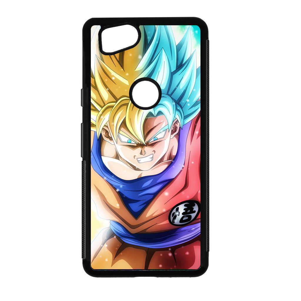 Goku SSJ 1 to SSJ Blue Google Pixel 2 Case