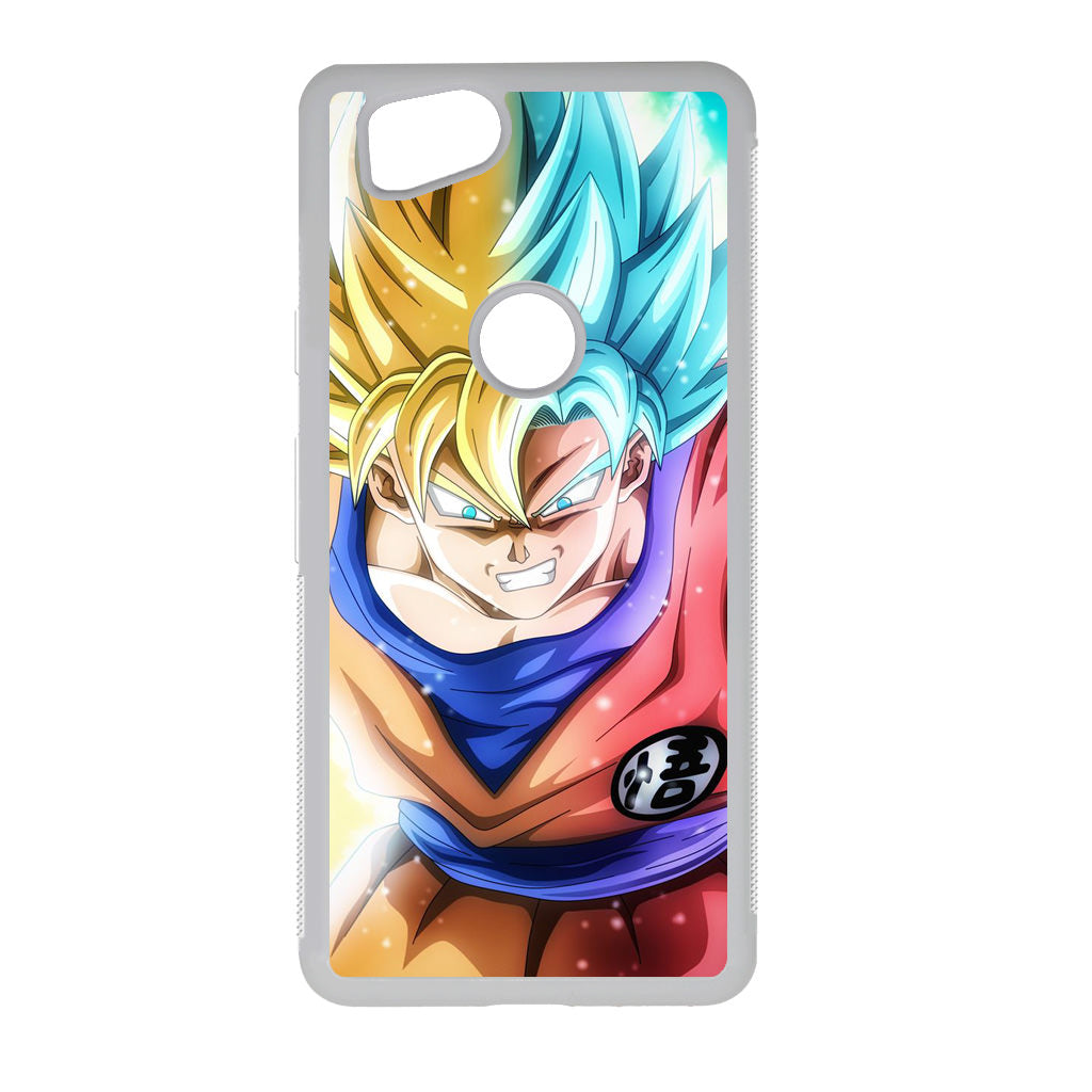 Goku SSJ 1 to SSJ Blue Google Pixel 2 Case