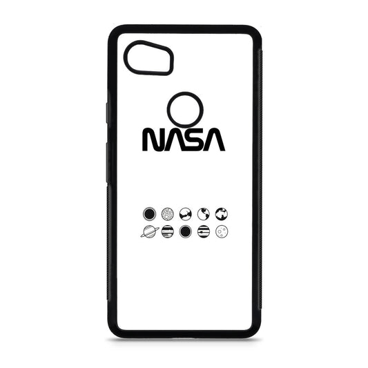 NASA Minimalist White Google Pixel 2 XL Case