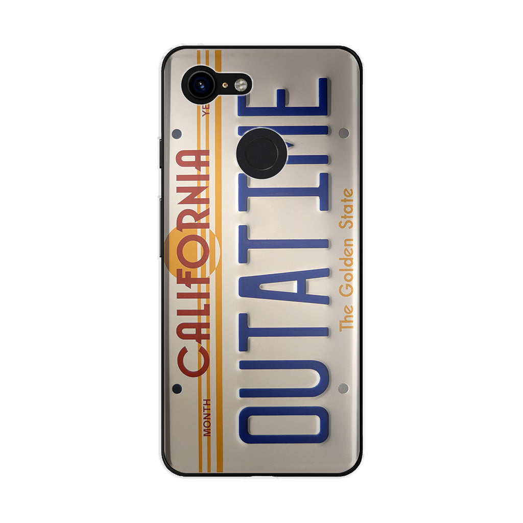 Back to the Future License Plate Outatime Google Pixel 3 / 3 XL / 3a / 3a XL Case