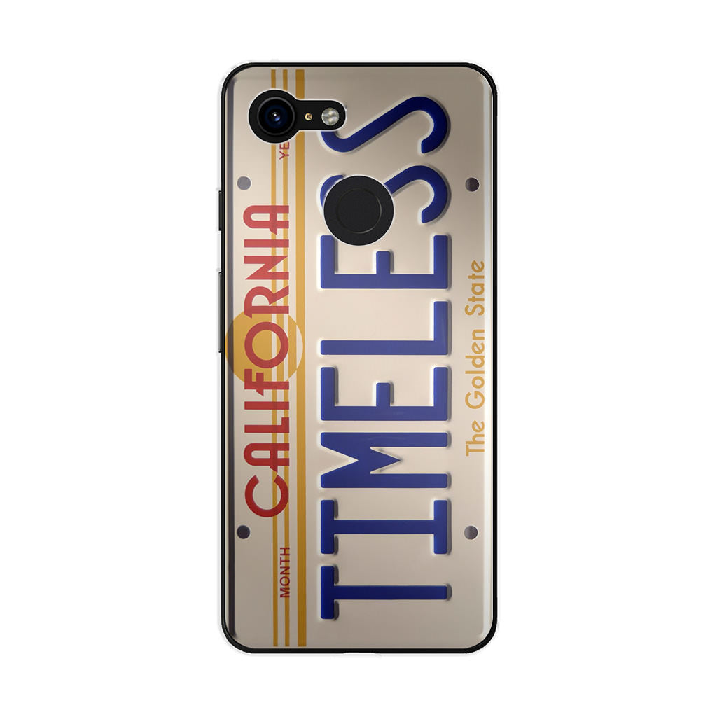 Back to the Future License Plate Timeless Google Pixel 3 / 3 XL / 3a / 3a XL Case