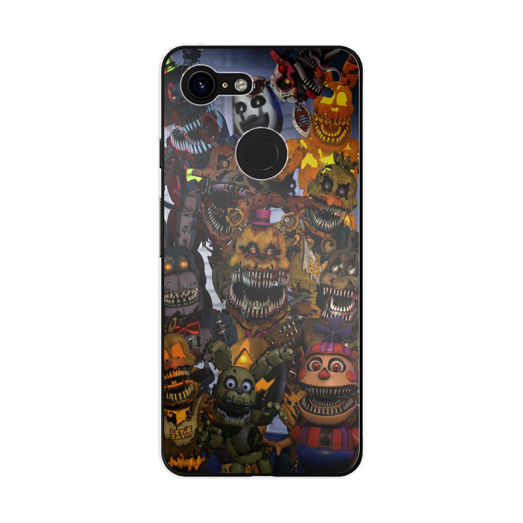 Five Nights at Freddy's Scary Characters Google Pixel 3 / 3 XL / 3a / 3a XL Case