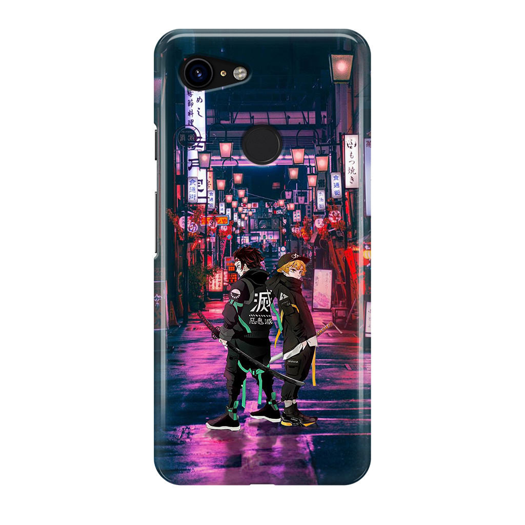 Tanjir0 And Zenittsu in Style Google Pixel 3 / 3 XL / 3a / 3a XL Case