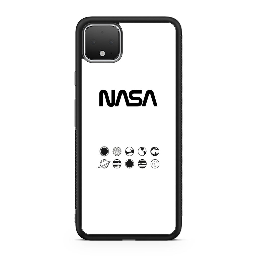 NASA Minimalist White Google Pixel 4 / 4a / 4 XL Case