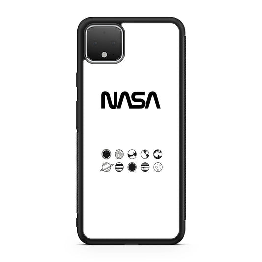 NASA Minimalist White Google Pixel 4 / 4a / 4 XL Case