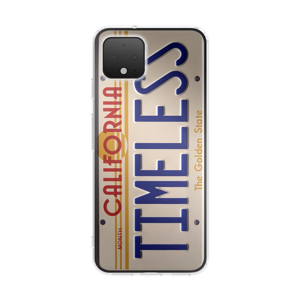 Back to the Future License Plate Timeless Google Pixel 4 / 4a / 4 XL Case