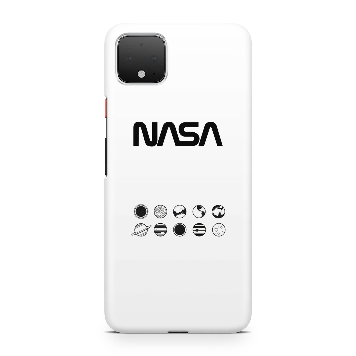 NASA Minimalist White Google Pixel 4 / 4a / 4 XL Case