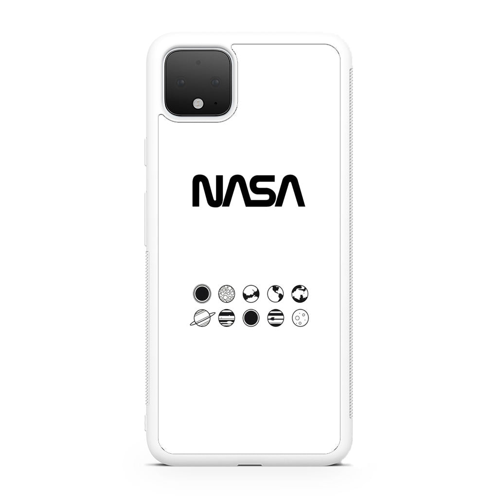 NASA Minimalist White Google Pixel 4 / 4a / 4 XL Case