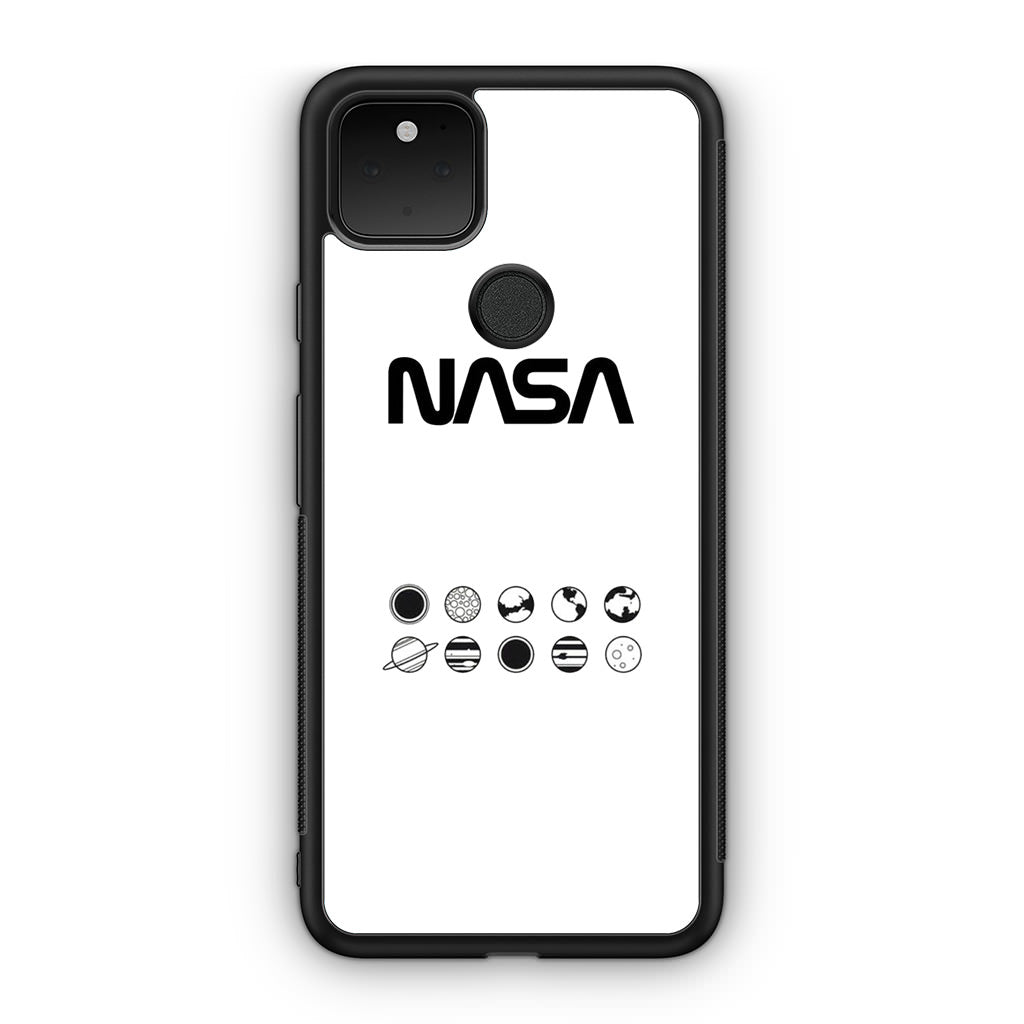 NASA Minimalist White Google Pixel 5 Case