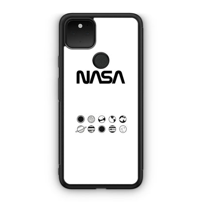 NASA Minimalist White Google Pixel 5 Case