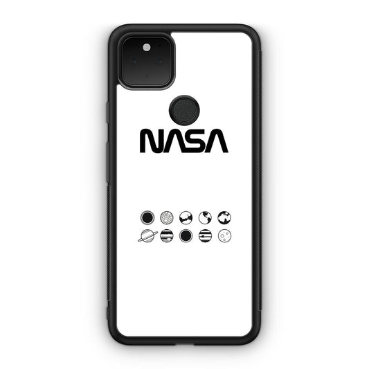 NASA Minimalist White Google Pixel 5 Case