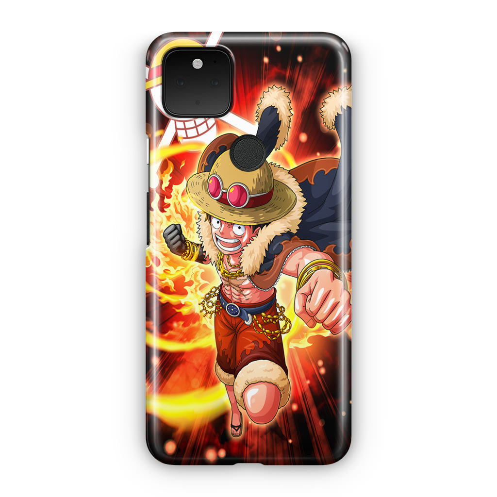 Luffy Red Hawk Punch Google Pixel 5 Case