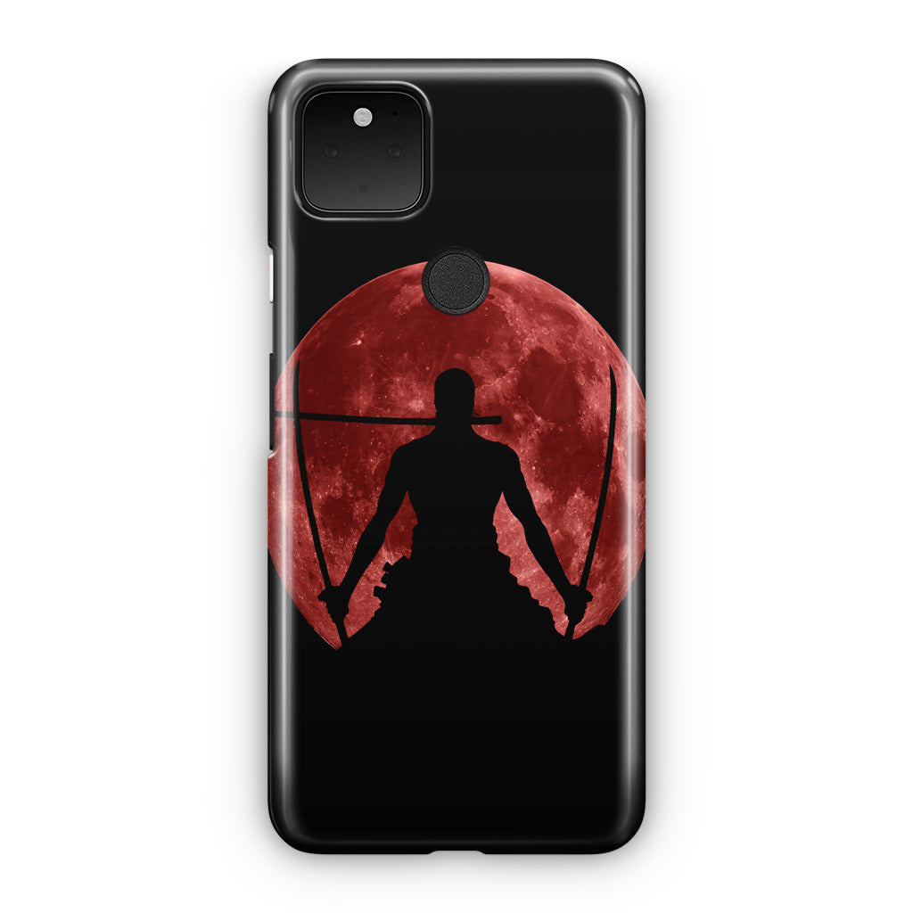 Silhouette Of Zoro In Santoryu Mode Google Pixel 5 Case