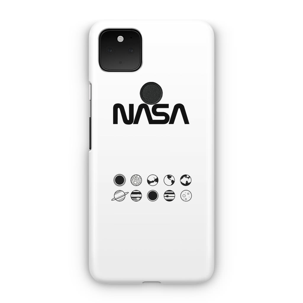 NASA Minimalist White Google Pixel 5 Case