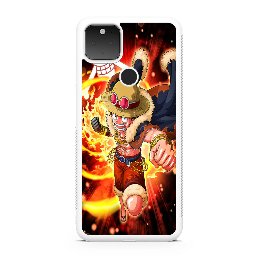 Luffy Red Hawk Punch Google Pixel 5 Case