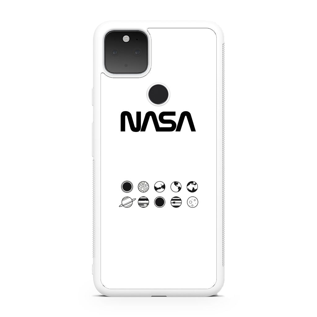 NASA Minimalist White Google Pixel 5 Case