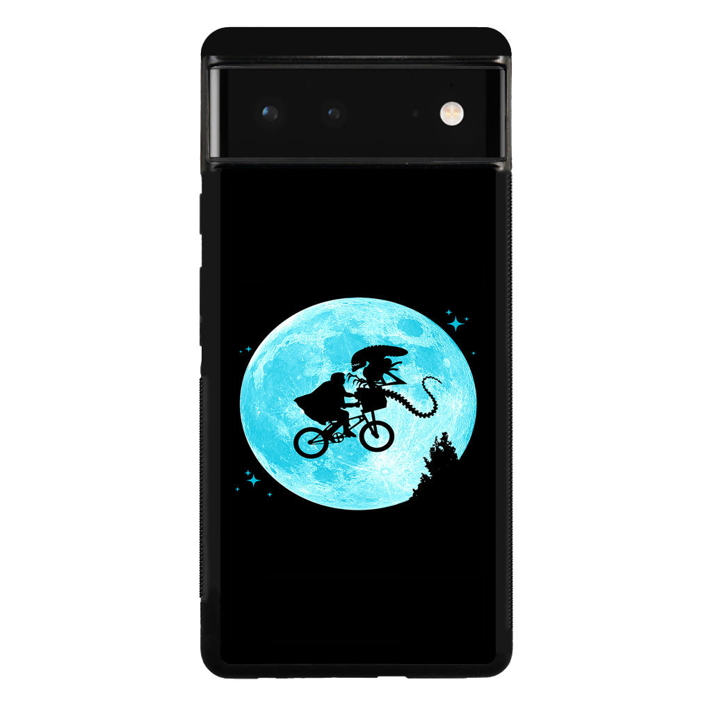 Alien Bike to the Moon Google Pixel 6 Case