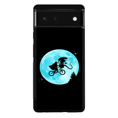 Alien Bike to the Moon Google Pixel 6 Case