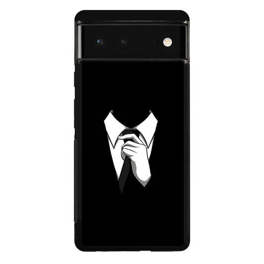 Anonymous Black White Tie Google Pixel 6 Case