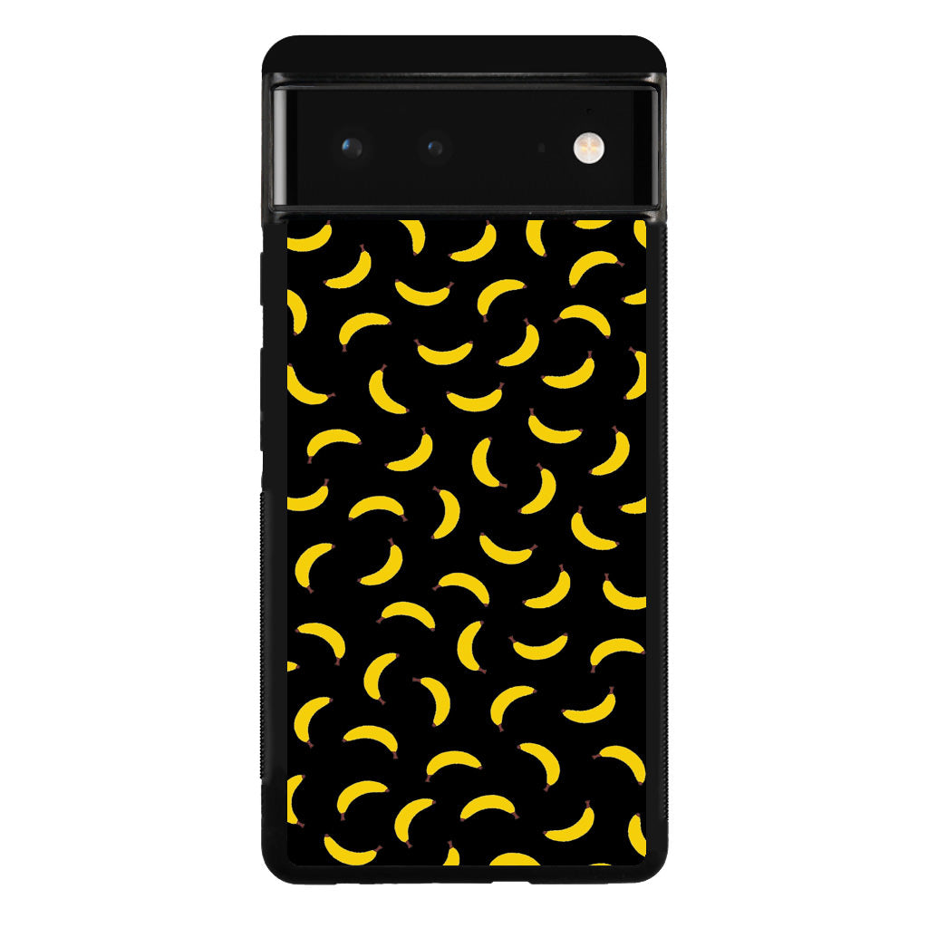 Bananas Fruit Pattern Black Google Pixel 6 Case