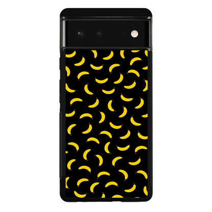 Bananas Fruit Pattern Black Google Pixel 6 Case