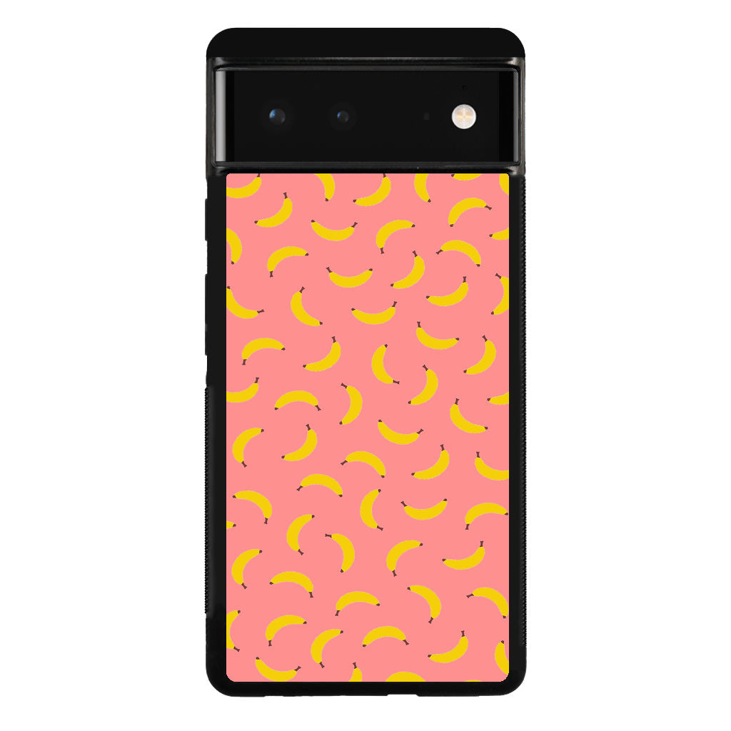 Bananas Fruit Pattern Pink Google Pixel 6 Case