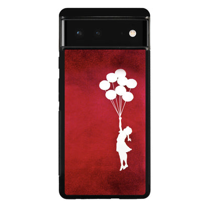 Banksy Girl With Balloons Red Google Pixel 6 Case