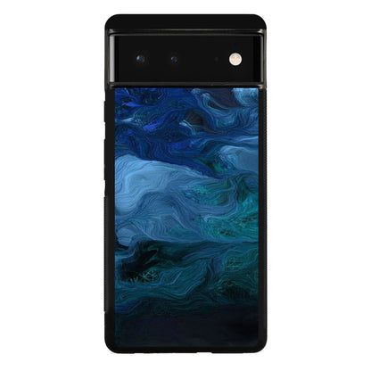 Blue Abstract Art Google Pixel 6 Case