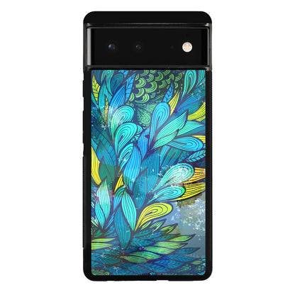 Colorful Art in Blue Google Pixel 6 Case