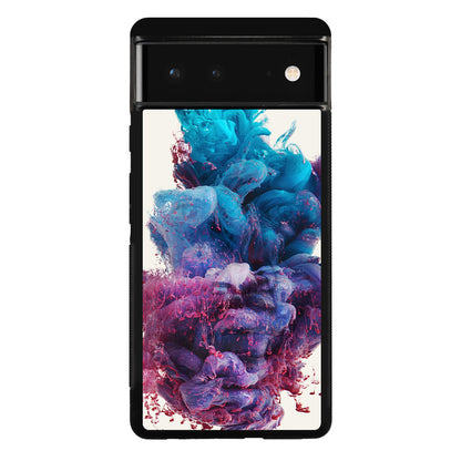 Colorful Dust Art on White Google Pixel 6 Case