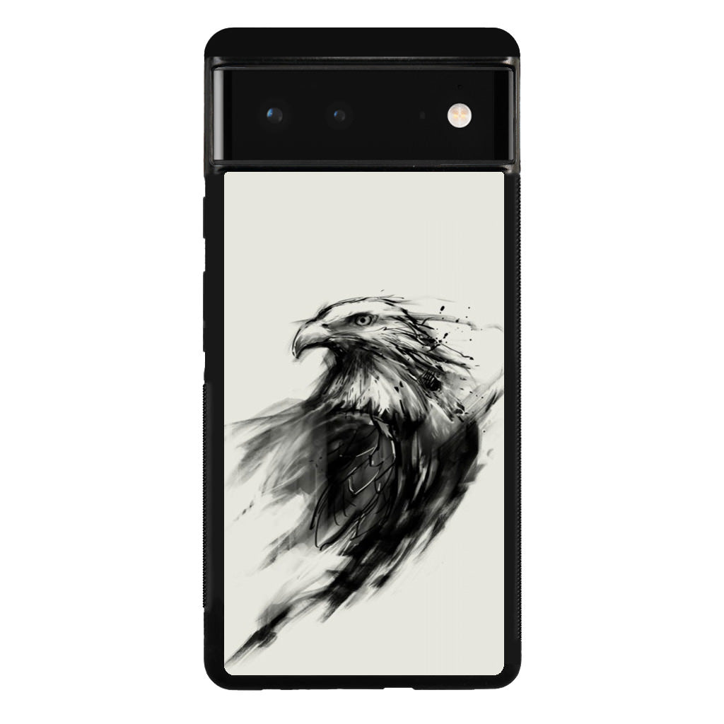 Eagle Art Black Ink Google Pixel 6 Case