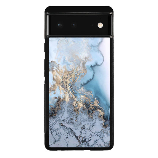 Golden Azure Marble Google Pixel 6 Case