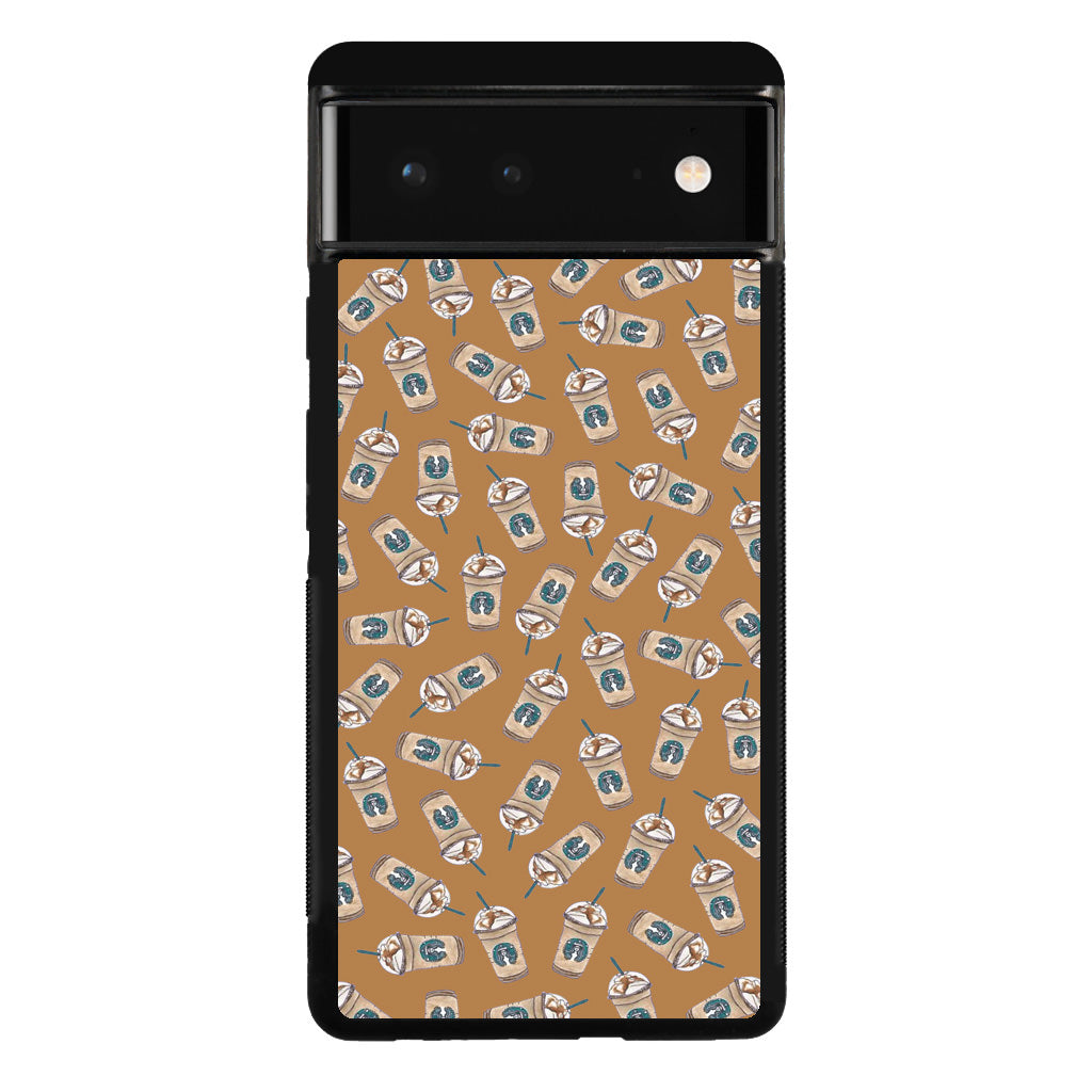 Iced Cappuccinos Lover Pattern Google Pixel 6 Case